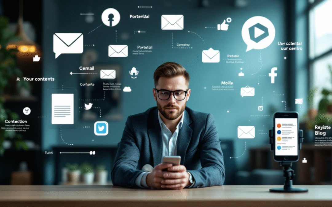 Gráfico de una estrategia de marketing digital para pymes con un enfoque multicanal