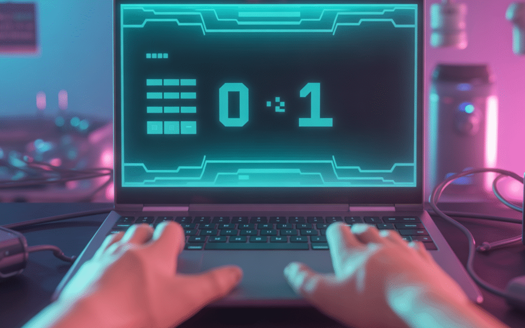 Empresario gestionando su página web fácilmente desde un panel de control sin necesidad de código